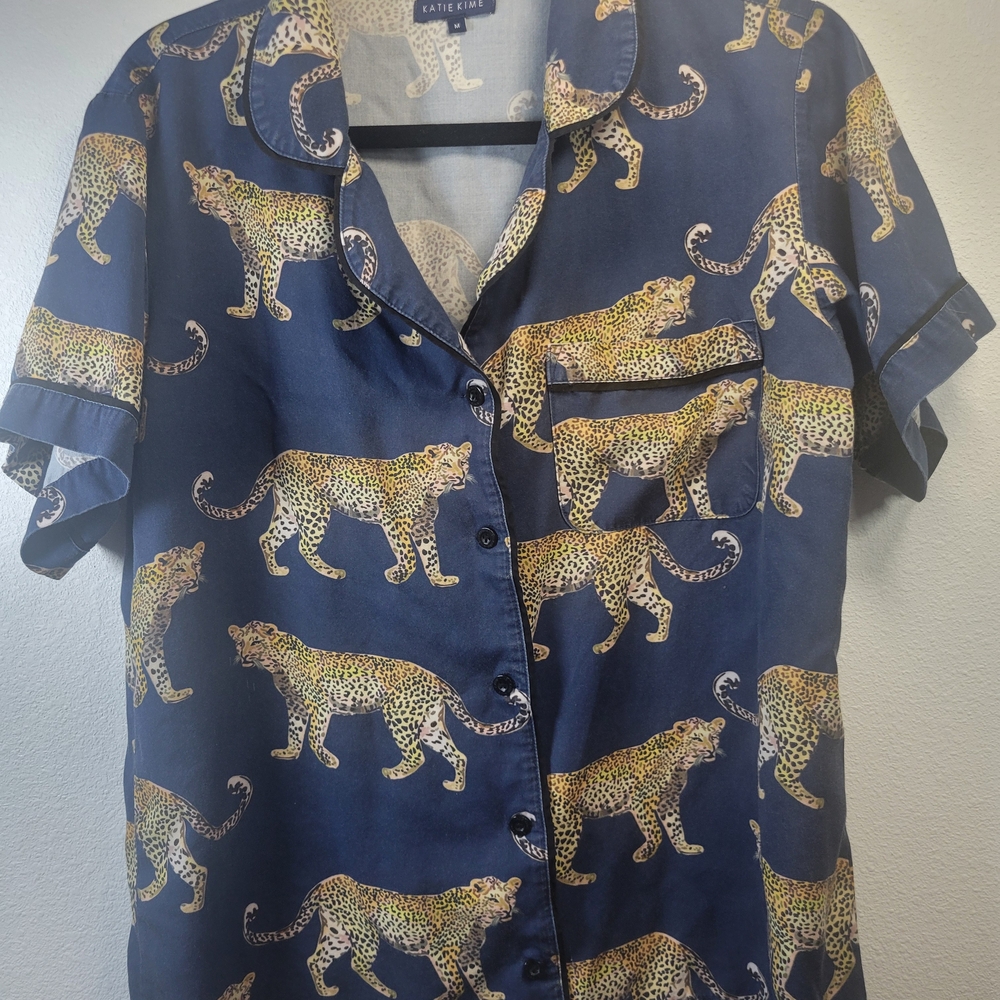 Katie Kime Cheetah Print Top